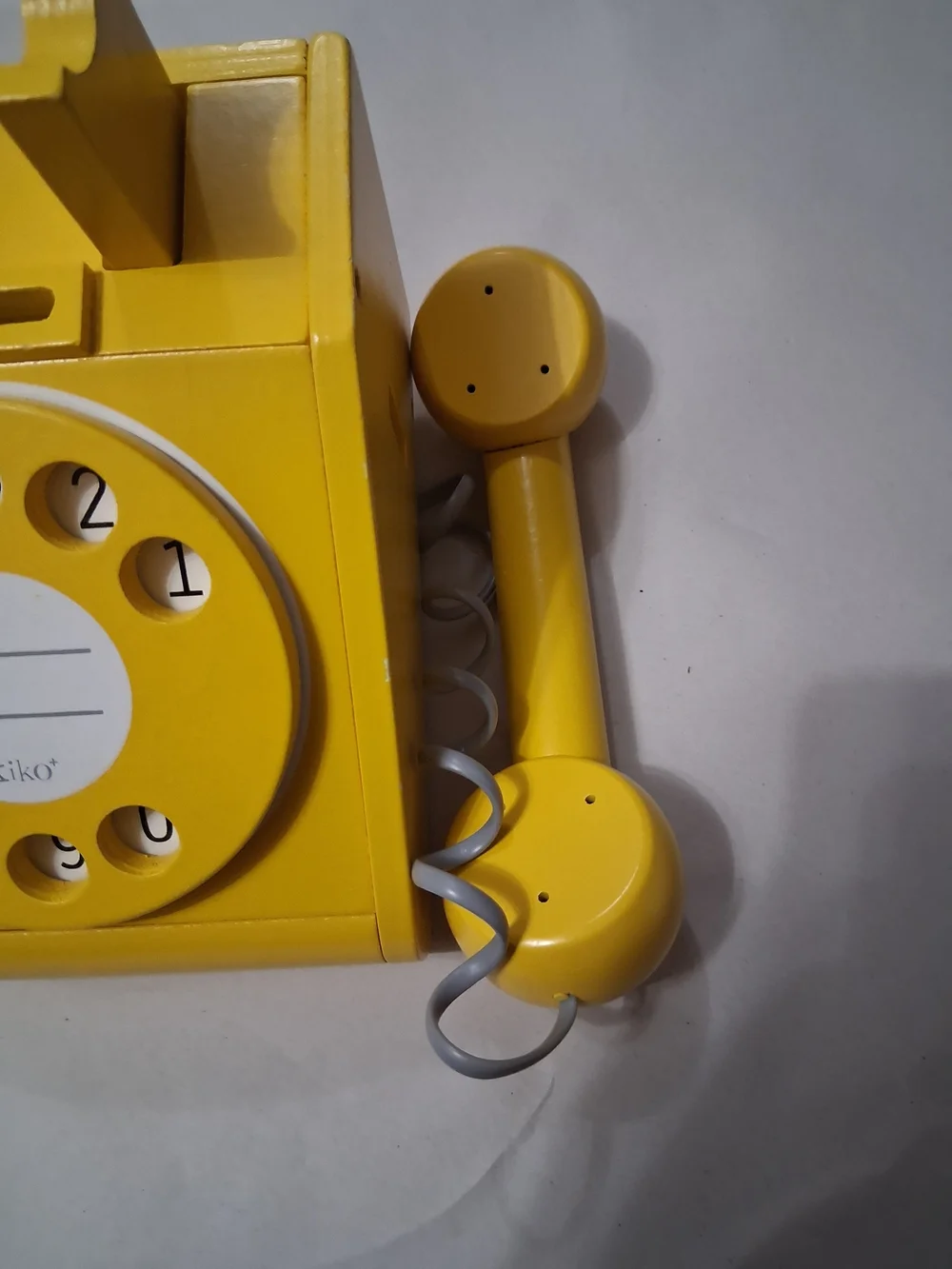 kiko Yellow Retro Rotary-Style Pretend Play Phone